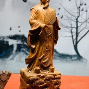 Khổng Minh cầm quạt hương đá cao 70 Khổng Minh cầm quạt hương đá cao 70