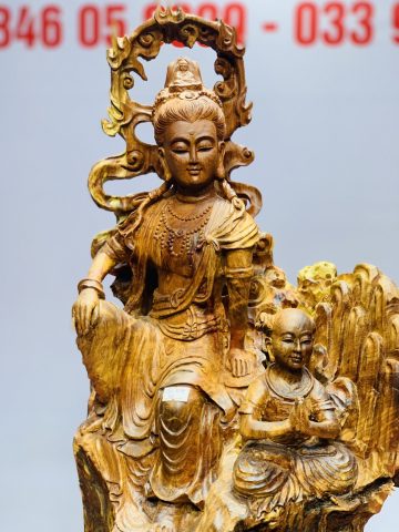 Quan âm ngồi thiền nhất tiểu gỗ hương. Quan âm ngồi thiền nhất tiểu gỗ hương.