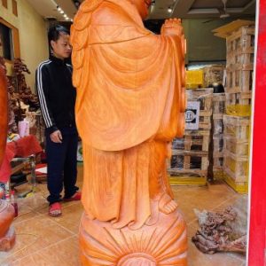 Di Lặc chúc phúc hương đá 1m6