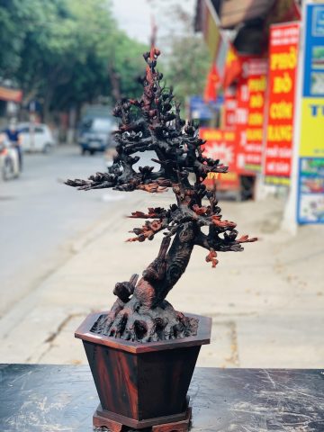 Bình hoa mai gỗ trắc. Bình hoa mai gỗ trắc.