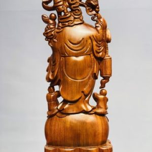 Di Lặc cầm gậy như ý Tài lộc hương đá