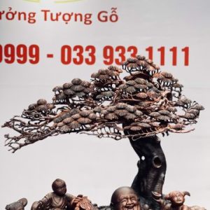 Di lặc ngũ tiểu ngồi tùng gỗ trắc