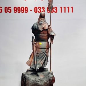 Quan Công chống đao gỗ trắc.