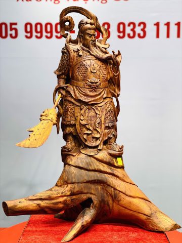 Quan Công vuốt râu gỗ sưa. Quan Công vuốt râu gỗ sưa.