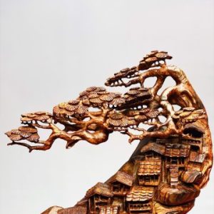 Tiểu cảnh gỗ sưa.