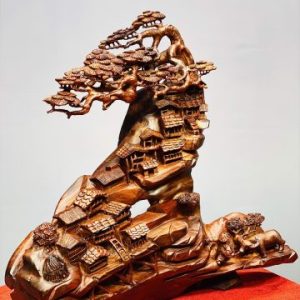 Tiểu cảnh gỗ sưa.