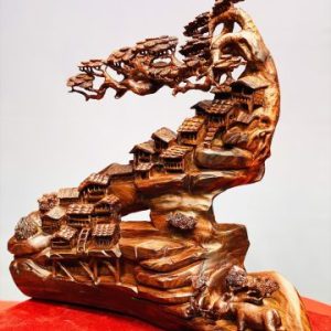 Tiểu cảnh gỗ sưa.