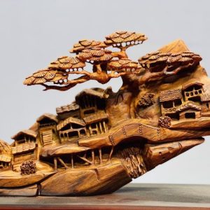 Tiểu cảnh gỗ sưa.