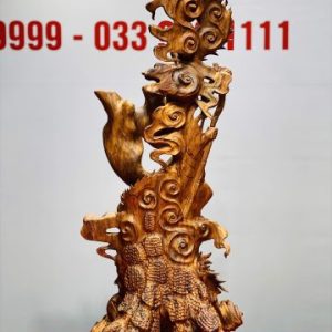 Đạt Ma hàng long gỗ sưa.