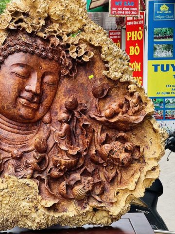Nhất tâm bái Phật gỗ nu hương Nhất tâm bái Phật gỗ nu hương
