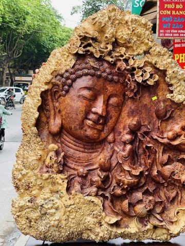 Nhất tâm bái Phật gỗ nu hương Nhất tâm bái Phật gỗ nu hương