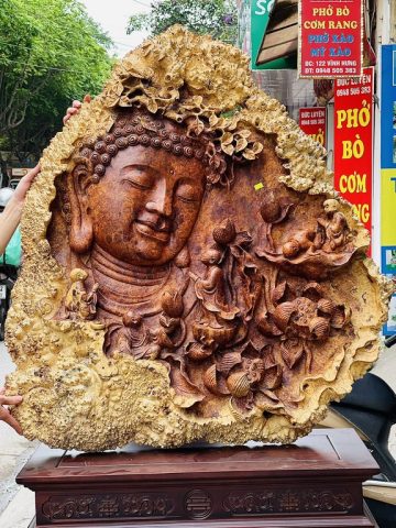 Nhất tâm bái Phật gỗ nu hương Nhất tâm bái Phật gỗ nu hương