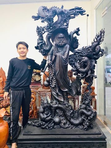 Đạt ma ngự tam long gỗ trắc Đạt ma ngự tam long gỗ trắc