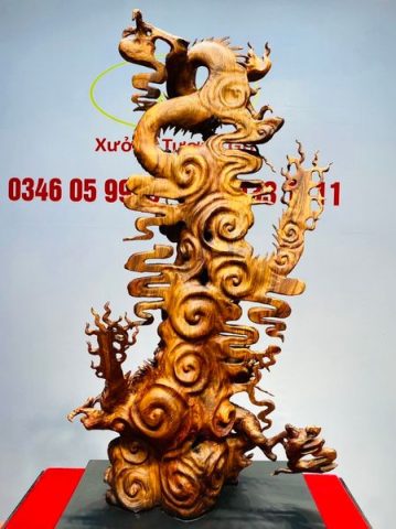 Đạt Ma Hàng Song Long Gỗ Sưa