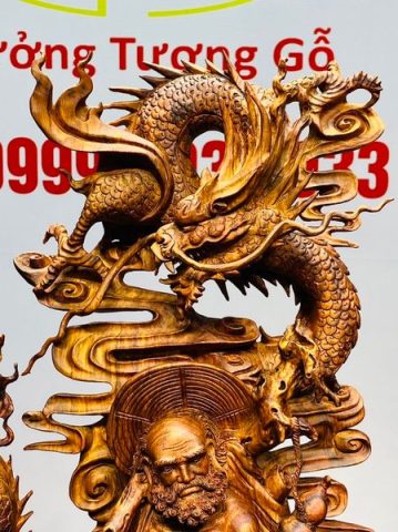 Đạt Ma Hàng Song Long Gỗ Sưa