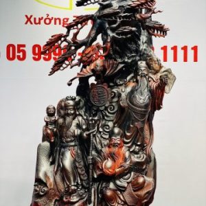 Tam Đa Phúc - Lộc - Thọ cây tùng Gỗ Trắc