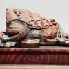 Cóc Thiềm Thừ Gậy Như Ý Gỗ Trắc