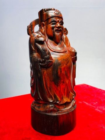 Thần Tài Gỗ Trắc