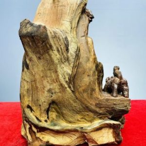Đạt Ma Ngồi Thiền Bên Nghê Dưới Cây Bồ Đề Gỗ Trắc