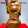Di Lạc Đứng Bao Tiền Gỗ Hương