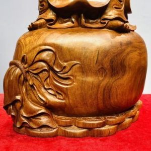 Di Lạc Đứng Bao Tiền Gỗ Hương