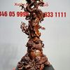 Đạt Ma Hàng Long Tam Nghê Vờn Cầu Gỗ Trắc