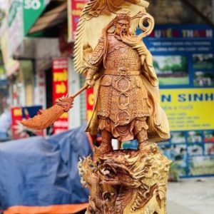 Quan Công Cầm Đao Hàng Long Gỗ Hương