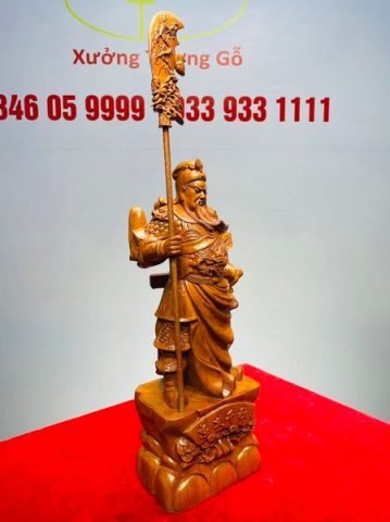 Quan Công Chống Đao Gỗ Hương