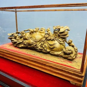Di Lạc Ngũ Tiểu Ngồi Bao Tiền Gỗ Hoàng Đàn