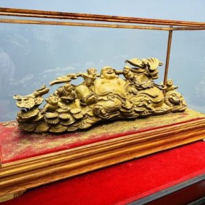 Di Lạc Ngũ Tiểu Ngồi Bao Tiền Gỗ Hoàng Đàn