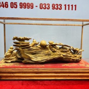 Di Lạc Ngũ Tiểu Ngồi Bao Tiền Gỗ Hoàng Đàn