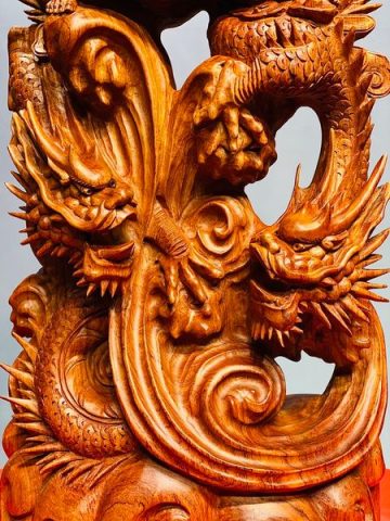 Đạt Ma Hàng Tam Long Gỗ Hương