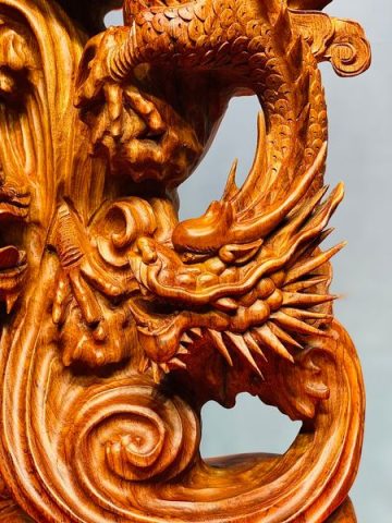 Đạt Ma Hàng Tam Long Gỗ Hương