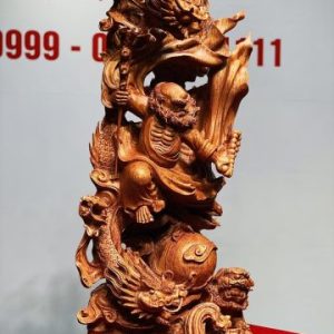 Đạt Ma Hàng Song Long Phục Nghê Gỗ Hương