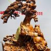 Di Lạc Ngũ Tiểu Cây Tùng Ôm Đá Tự Nhiên Gỗ Hương