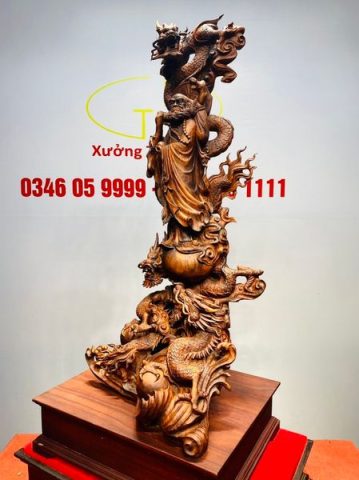 Đạt Ma Tam Long Tam Ngọc Gỗ Sưa