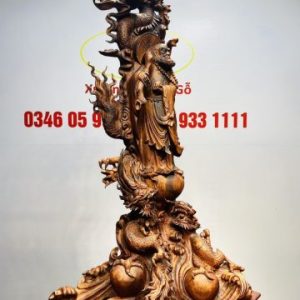 Đạt Ma Tam Long Tam Ngọc Gỗ Sưa