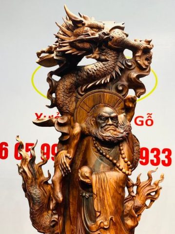 Đạt Ma Tam Long Tam Ngọc Gỗ Sưa