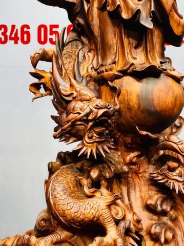 Đạt Ma Tam Long Tam Ngọc Gỗ Sưa