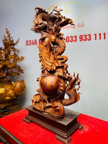 Đạt Ma Hàng Long Ngọc Gỗ Sưa