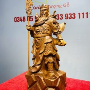 Quan Công Chống Đao Gỗ Hương