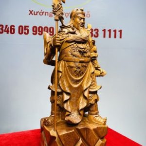 Quan Công Chống Đao Gỗ Hương
