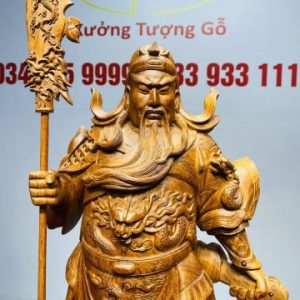 Quan Công Chống Đao Gỗ Hương