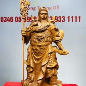 Quan Công Chống Đao Gỗ Hương