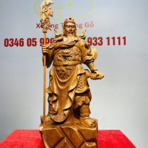 Quan Công Chống Đao Gỗ Hương