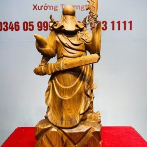 Quan Công Chống Đao Gỗ Hương
