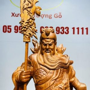 Quan Công Chống Đao Gỗ Hương