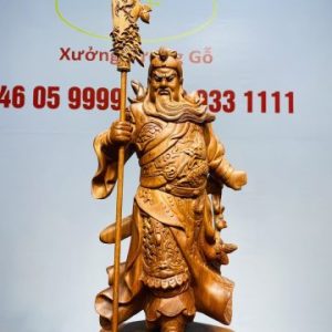 Quan Công Chống Đao Gỗ Hương