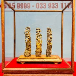 Tam Đa Phúc Lộc Thọ Đứng Tùng Gỗ Hoàng Đàn
