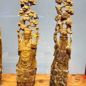 Tam Đa Phúc Lộc Thọ Đứng Tùng Gỗ Hoàng Đàn